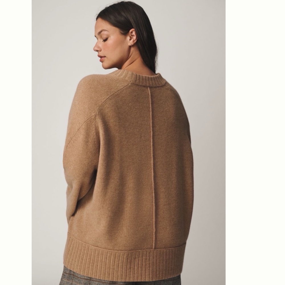 NWT Anthropologie The Chandler Cashmere Crew-Neck Relaxed Pullover Sweater XL - Picture 4 of 16